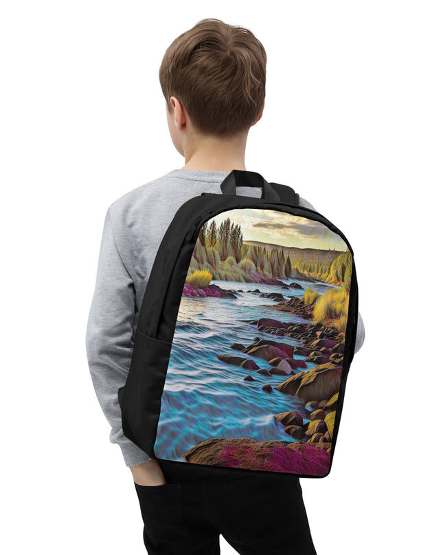 Oregon River - Digital Art - Minimalist Backpack