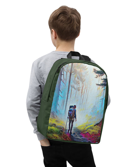 Hiking the Oregon Woods - Digital Art - Minimalist Backpack