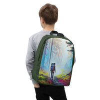 Thumbnail for Hiking the Oregon Woods - Digital Art - Minimalist Backpack
