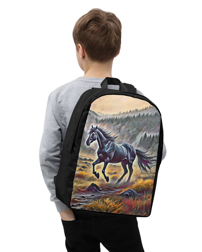 Oregon Running Horse - Digital Art - Minimalist Backpack