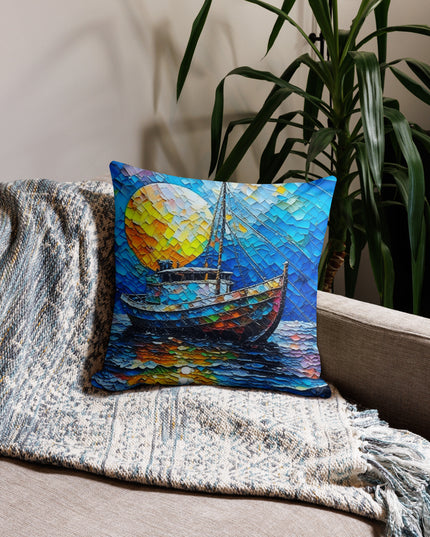 Moon Over Newport - Premium Pillow