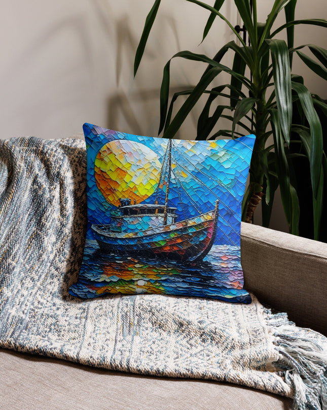 Moon Over Newport - Premium Pillow