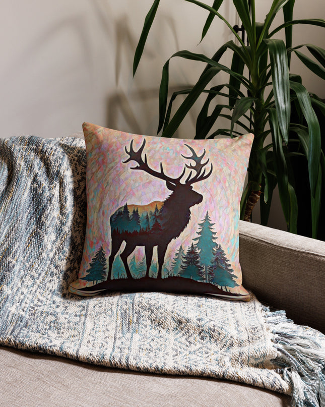 Oregon Elk in the Forest - Premium Pillow