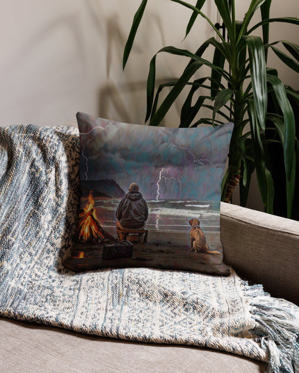 Bonfire in the Storm - Premium Pillow