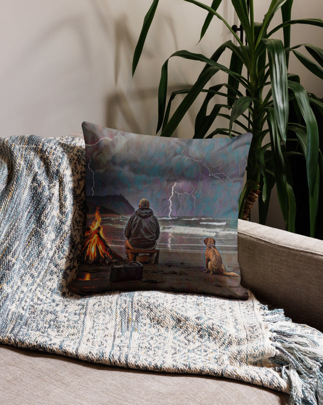 Bonfire in the Storm - Premium Pillow