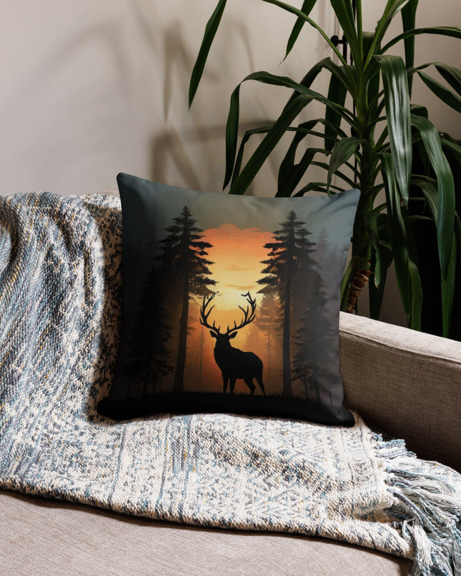 Elk at Sunset - Premium Pillow