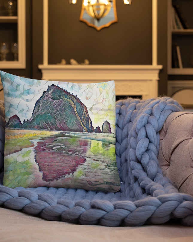 Haystack Rock - Premium Pillow