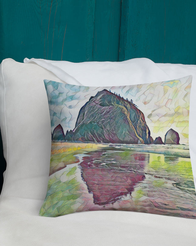 Haystack Rock - Premium Pillow