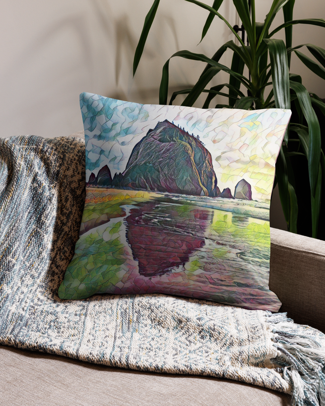 Haystack Rock - Premium Pillow