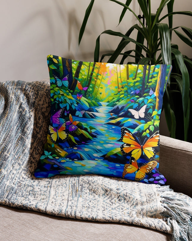 Oregon Butterflies in the Forest - Premium Pillow