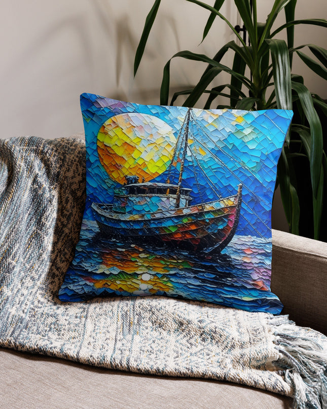 Moon Over Newport - Premium Pillow