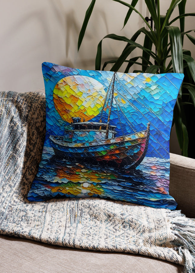 Moon Over Newport - Premium Pillow