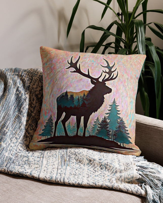 Oregon Elk in the Forest - Premium Pillow