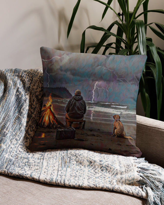 Bonfire in the Storm - Premium Pillow