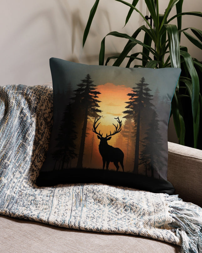 Elk at Sunset - Premium Pillow