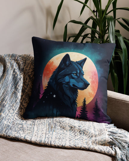 Lone Wolf - Premium Pillow