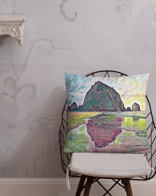 Haystack Rock - Premium Pillow