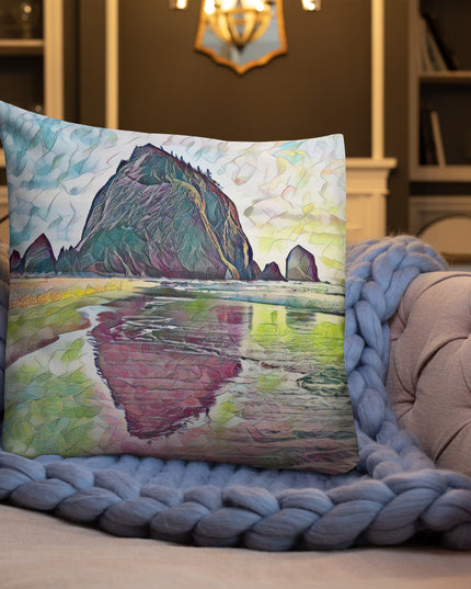Haystack Rock - Premium Pillow