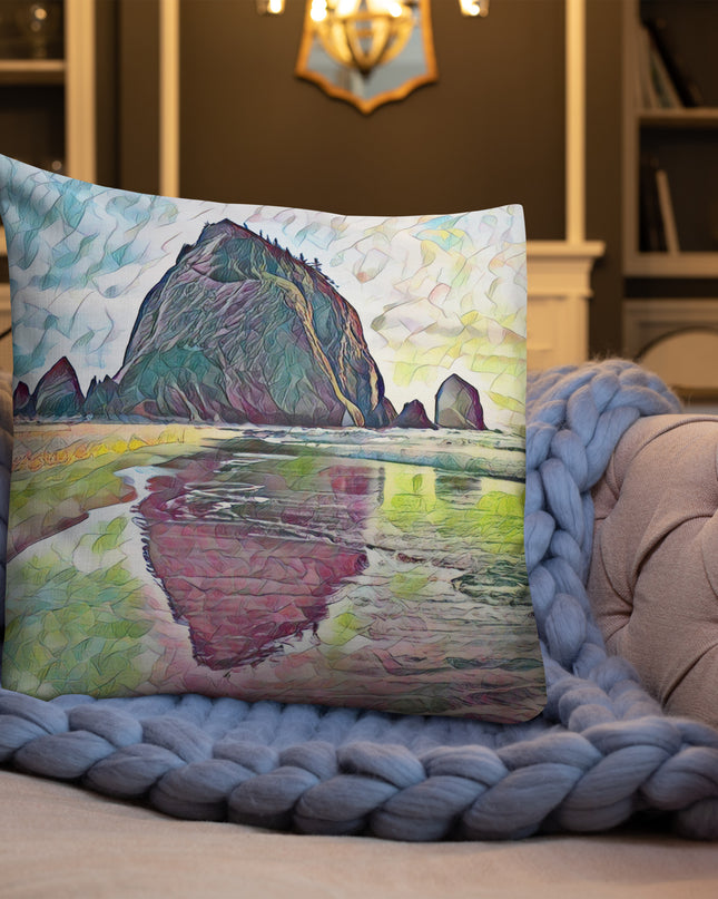 Haystack Rock - Premium Pillow