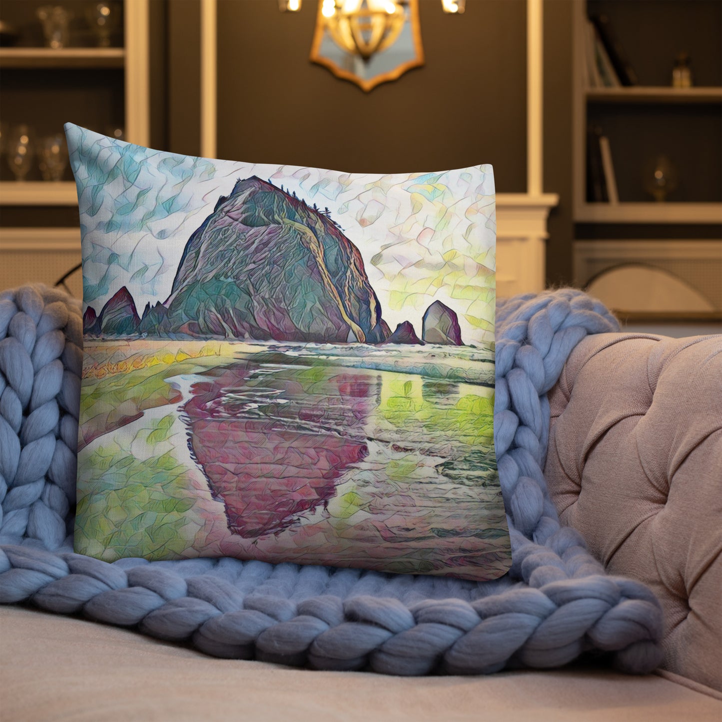 Haystack Rock - Premium Pillow