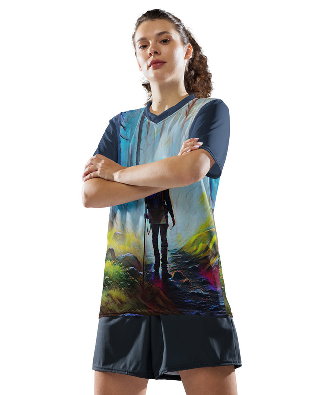 Oregon Hiker - Recycled unisex sports jersey