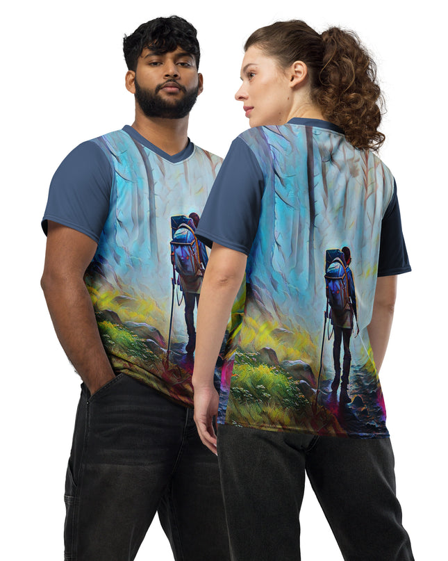 Oregon Hiker - Recycled unisex sports jersey