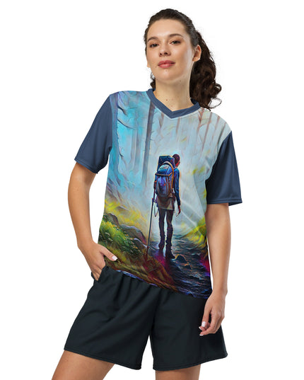 Oregon Hiker - Recycled unisex sports jersey