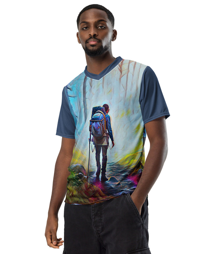 Oregon Hiker - Recycled unisex sports jersey