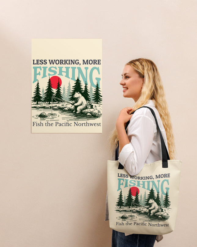 Less Working, More Fishing - Tote bag