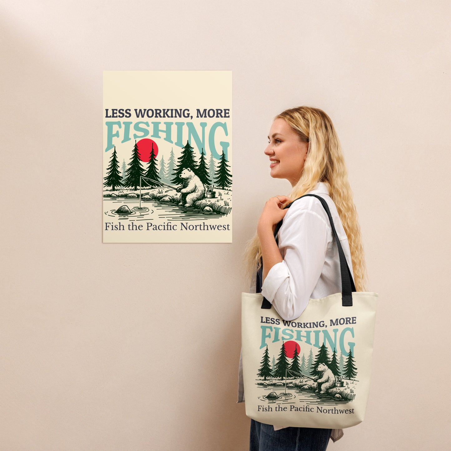 Less Working, More Fishing - Tote bag