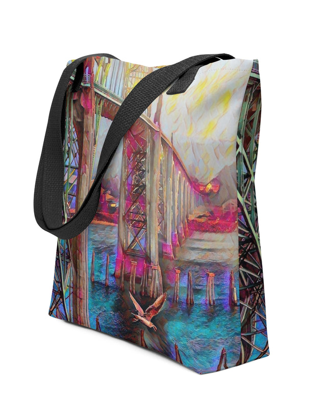 Newport Oregon - Digital Art -Tote bag