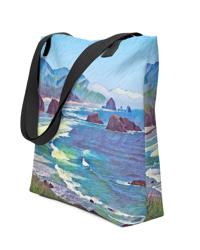 Ecola State Park - Digital Art -Tote bag