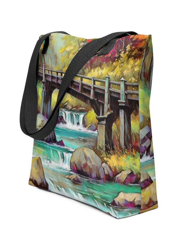 Oregon Bridge - Digital Art - Tote bag