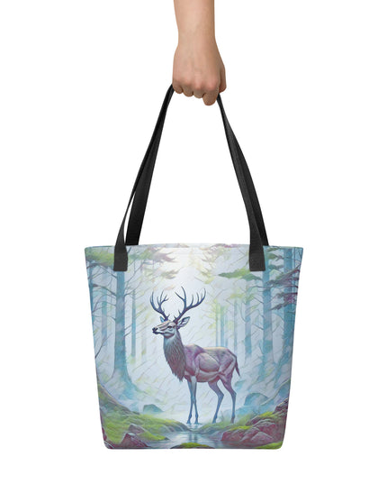 Oregon Deer in the Woods - Digital Art - Tote bag