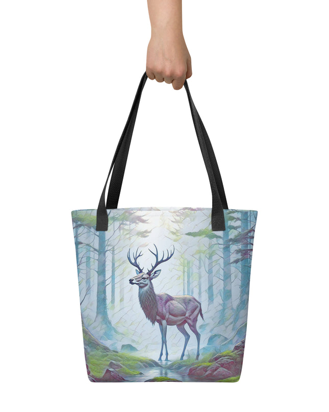 Oregon Deer in the Woods - Digital Art - Tote bag