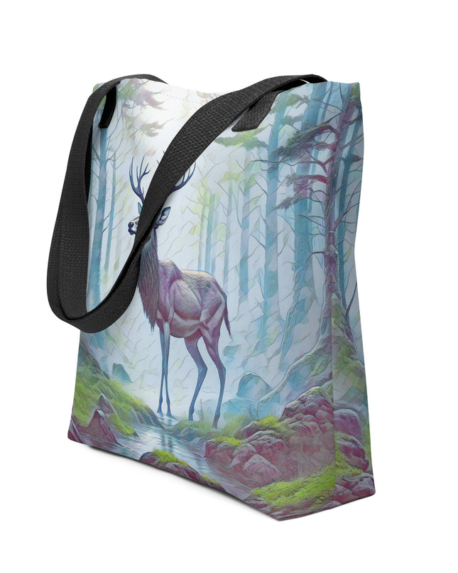 Oregon Deer in the Woods - Digital Art - Tote bag