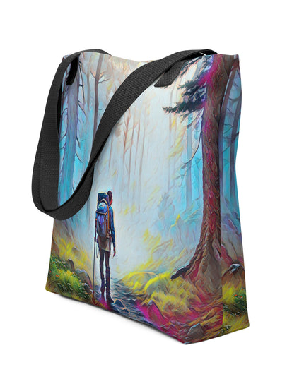 Hiking the Oregon Woods - Digital Art - Tote bag