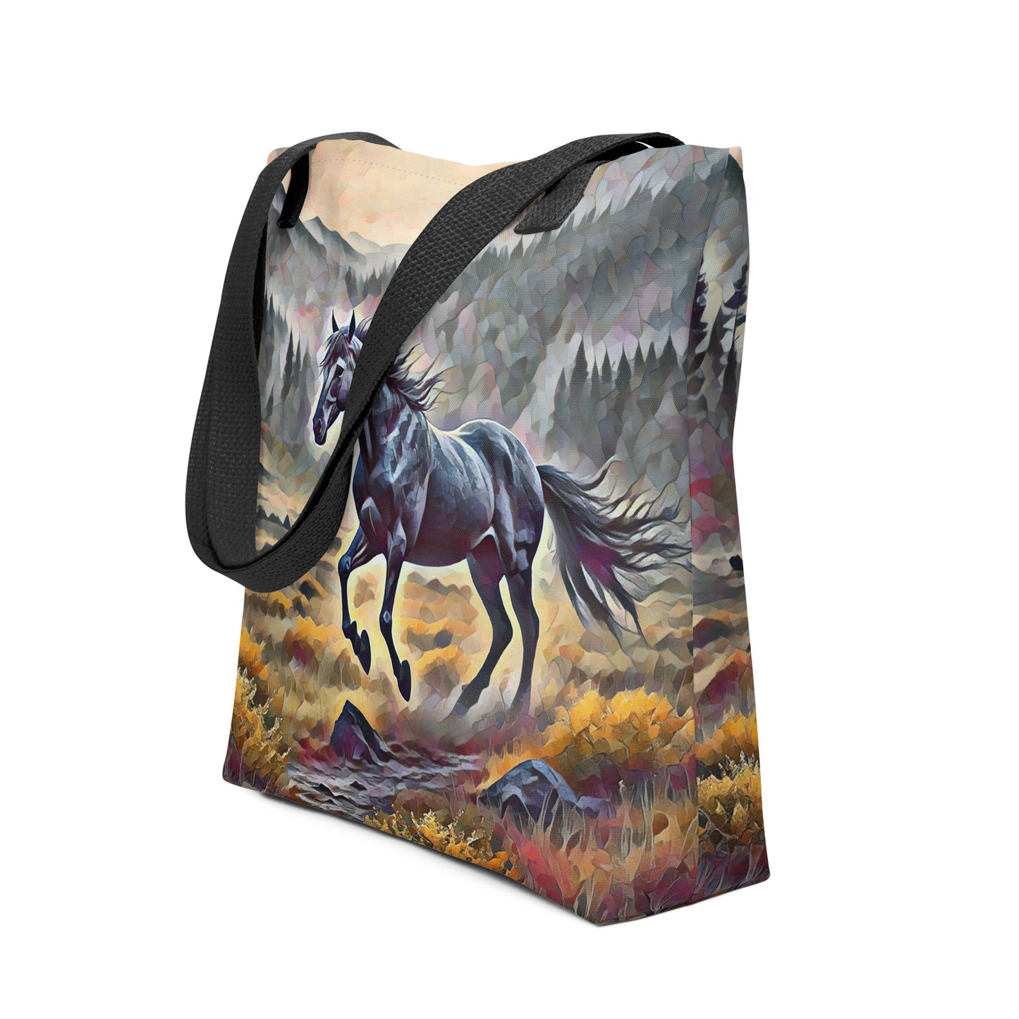 Oregon Running Horse - Digital Art - Tote bag