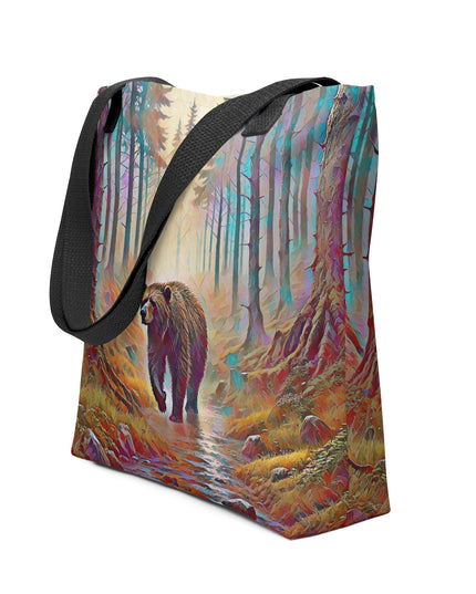 Oregon Bear in the Woods - Digital Art - Tote bag