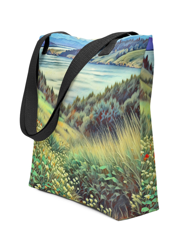 Columbia River - Digital Art - Tote bag
