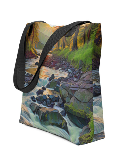 Oregon Stream - Digital Art - Tote bag