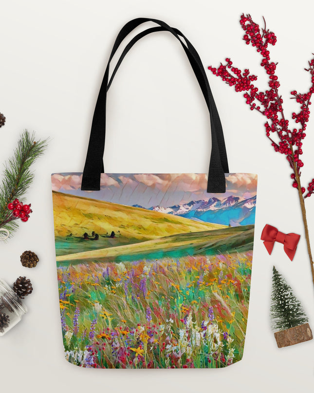 Oregon Wildflowers - Digital Art - Tote bag