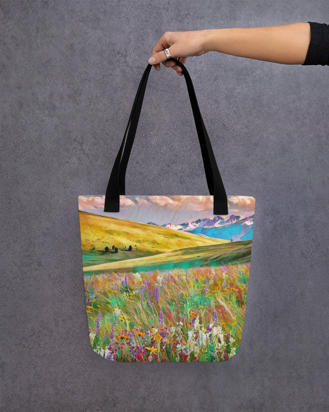 Oregon Wildflowers - Digital Art - Tote bag