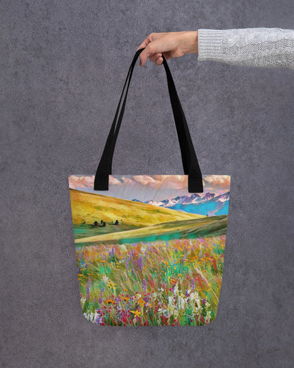 Oregon Wildflowers - Digital Art - Tote bag