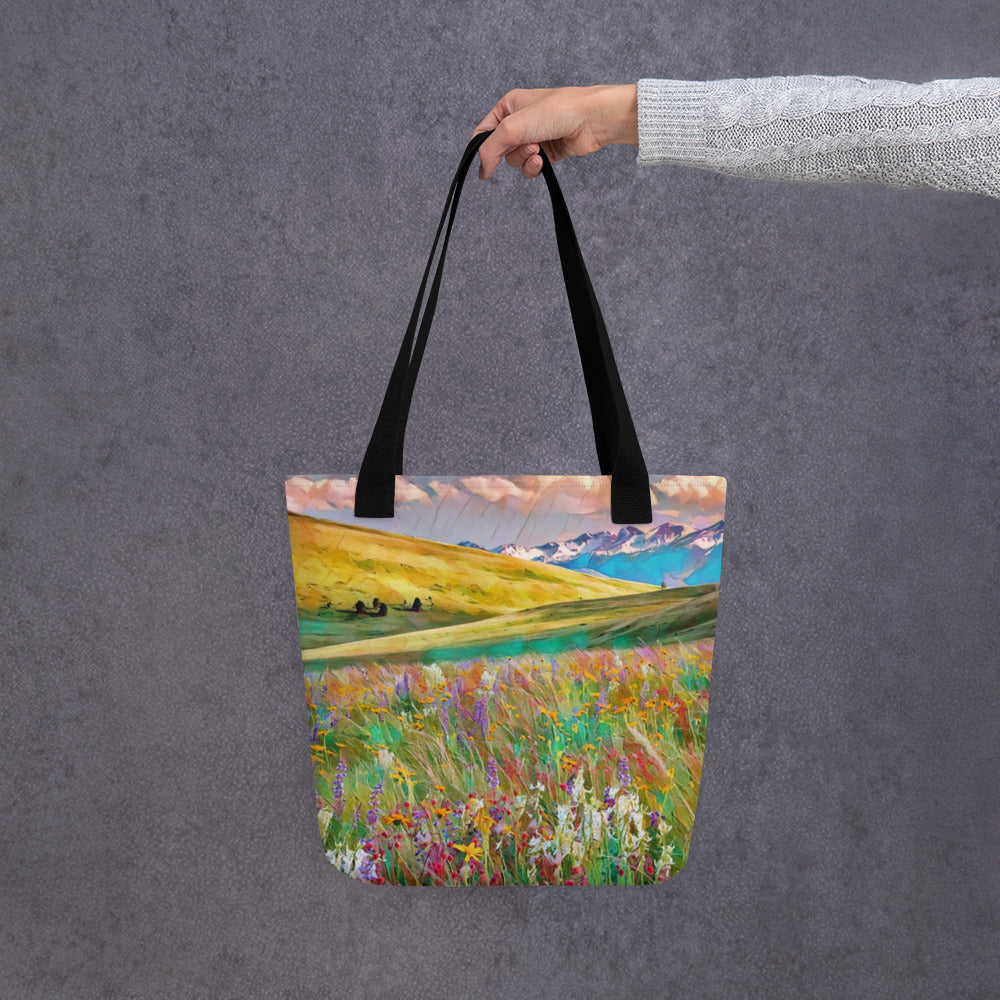 Oregon Wildflowers - Digital Art - Tote bag