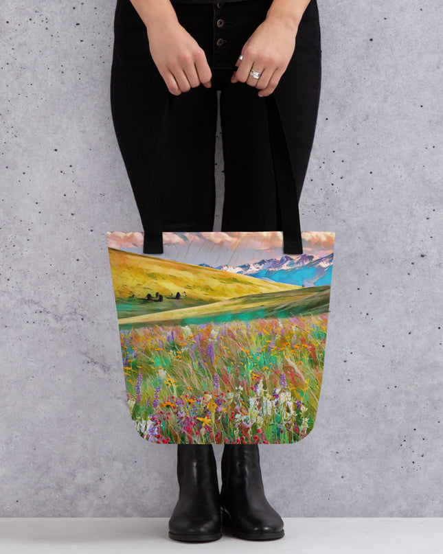 Oregon Wildflowers - Digital Art - Tote bag