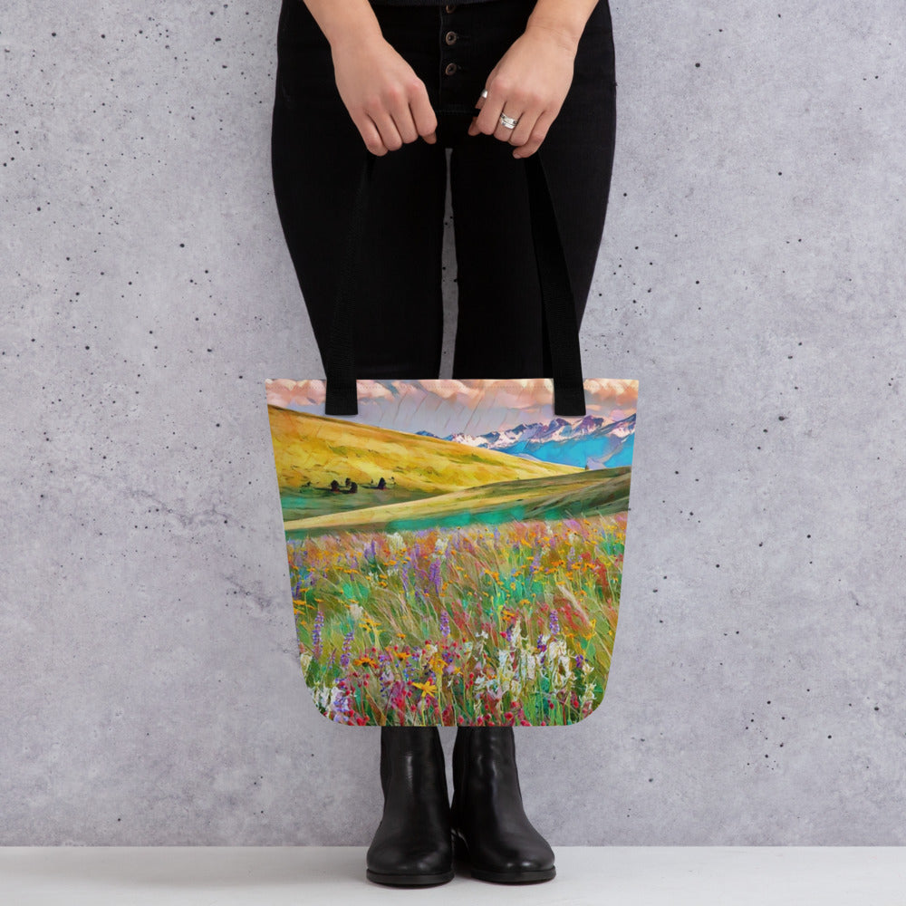 Oregon Wildflowers - Digital Art - Tote bag