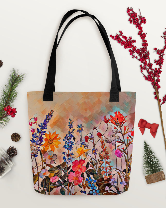Oregon Wildflowers - Digital Art -Tote bag