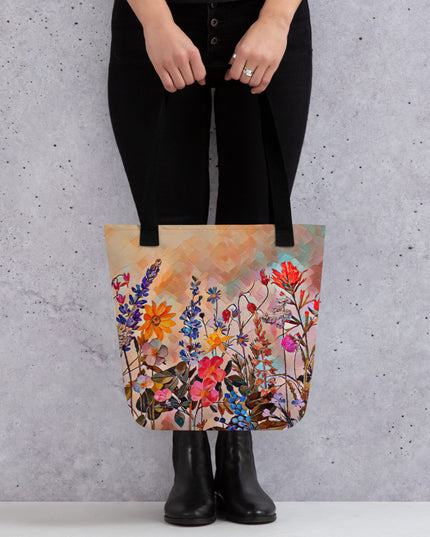 Oregon Wildflowers - Digital Art -Tote bag