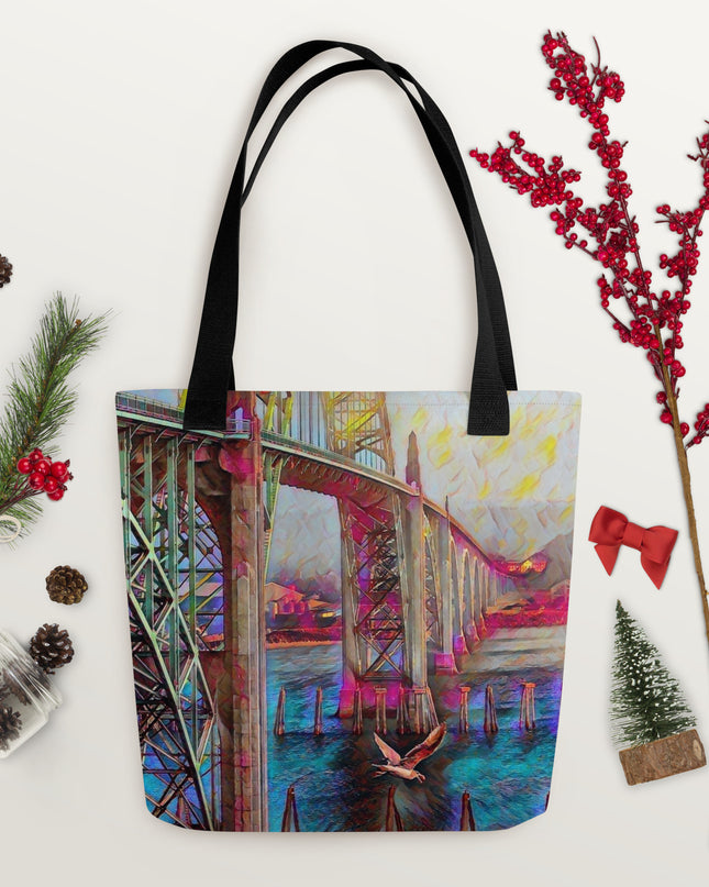 Newport Oregon - Digital Art -Tote bag